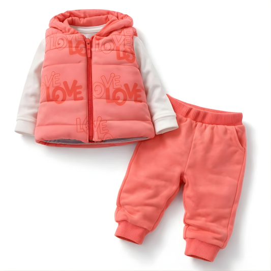 Nežni Komplet Sa Ljubavnim Printom!