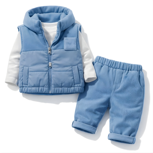 Plavi Prsluk Komplet Za Udobnost I Jednostavan Stil!